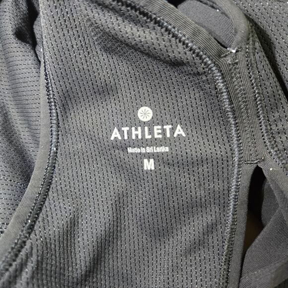 Athleta Stealth Adjustable Keyhole Athletic Black Sports Bra Women's Size Medium - Picture 6 of 6